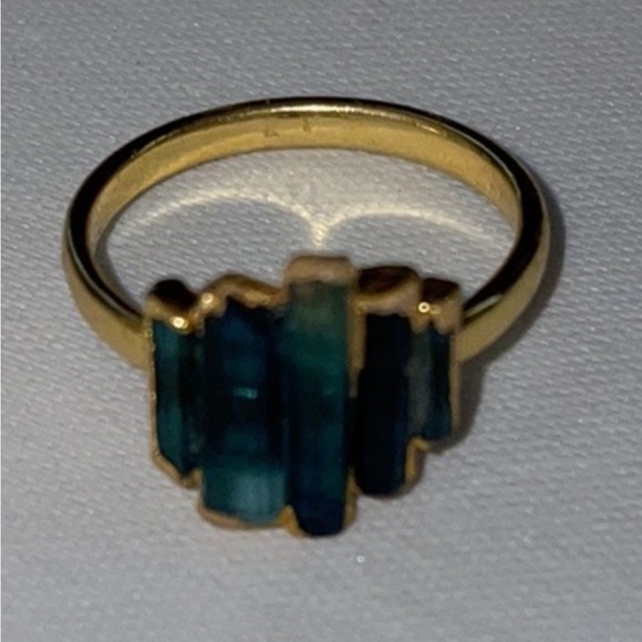- Estate Jewelry Raw tourmaline ring - Picture 7 of 12